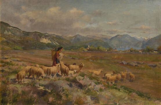 "La pastorella" | olio su tela (cm 51x78) | Firmato in basso a destra | In cornice - photo 1