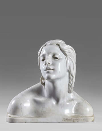 "Busto femminile" XII | scultura in marmo (cm 42x47) | Firmata e datata in basso a destra | (difetti) - фото 1
