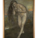 "La ninfa" | olio su tela (cm 174x98) | Firmato in basso a destra | In cornice | (difetti) - photo 2