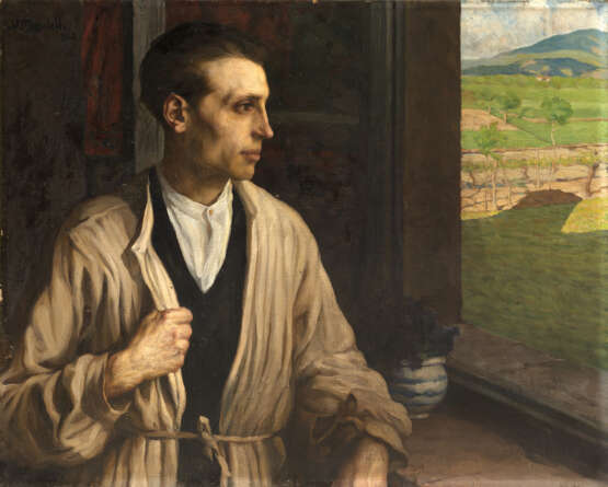 "Ritratto maschile" 1923 | olio su tela (cm 79x99) | Firmato e datato in alto a sinistra | In cornice - фото 1