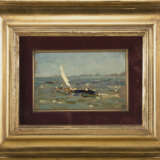 "Vela bianca" 1909 | olio su cartone (cm 12x19,5) | Firmato in basso a destra | Al retro: firmato, titolato e datato | In cornice - photo 2