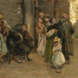 "Girovaghi" | olio su tela (cm 64x92) | Firmato in basso a sinistra | In cornice | (difetti) - Auction prices