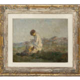 "Gioie materne" | olio su tavola (cm 24,5x30) | Firmato in basso a destra | Al retro: "studio per figura" | In cornice - photo 2