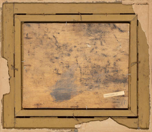 "Gioie materne" | olio su tavola (cm 24,5x30) | Firmato in basso a destra | Al retro: "studio per figura" | In cornice - Foto 3