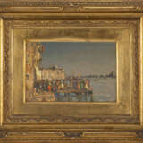 "Pontile a Venezia (Canale della Giudecca)" 1919 | olio su cartone (cm 15,5x23) | Firmato in basso a sinistra | Al retro: firmato, datato e titolato | In cornice - фото 2