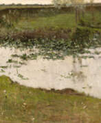 Achille Befani Formis. "Lo stagno" | olio su tela (cm 55x80) | Firmato in basso a sinistra | In cornice