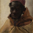 "Ritratto di orientale" | olio su tela (cm 41x29,5) | Firmato in basso a destra | In cornice | (difetti) - Archives des enchères