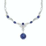 SAPPHIRE AND DIAMOND NECKLACE - фото 2