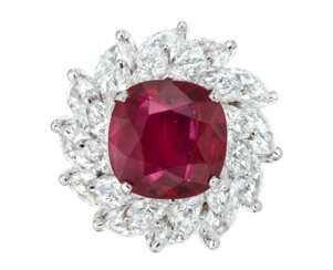 CARTIER RUBY AND DIAMOND RING