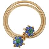 CARTIER RETRO SAPPHIRE, EMERALD AND GOLD NECKLACE - photo 2