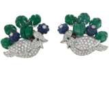 CARTIER DIAMOND AND MULTI-GEM `PARADIS` EARRINGS - photo 1