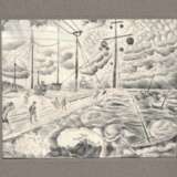 Митрохин, Д.И. Буря. 1932. Бумага, сухая игла. 11,5×14,7 см - фото 1