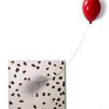 Aldo Mondino "Untitled" oil and mixed media on canvas, string and plastic ballooncm 100x100Prov - Foto 1