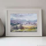 Painting “Mountain landscape in watercolor.”, Paper, Watercolor, Impressionist, Landscape painting, Russia, 2021 - photo 4