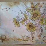 Design Painting, Painting “Golden autumn”, Paper, India Ink, Symbolism, Flower still life, Ukraine, 2021 - photo 1