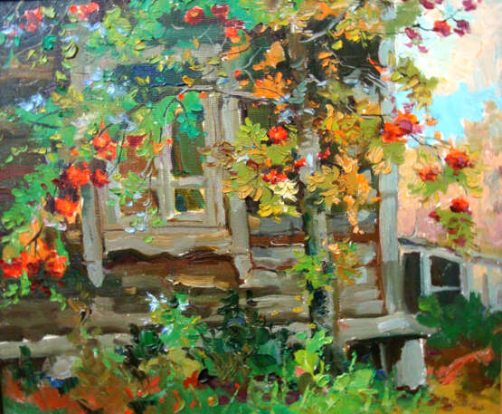 У окна рябина Realism Landscape painting 2013 - photo 1