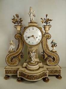  часы XVIII век фарфор Мейсен XVIII 