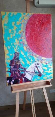 Design Painting “Warrior Spirit”, Canvas on the subframe, Oil on canvas, Impressionist, Historical genre, Russia, 2021 - photo 4