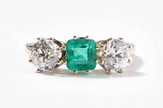 *Smaragd-Diamant-Ring - фото 1