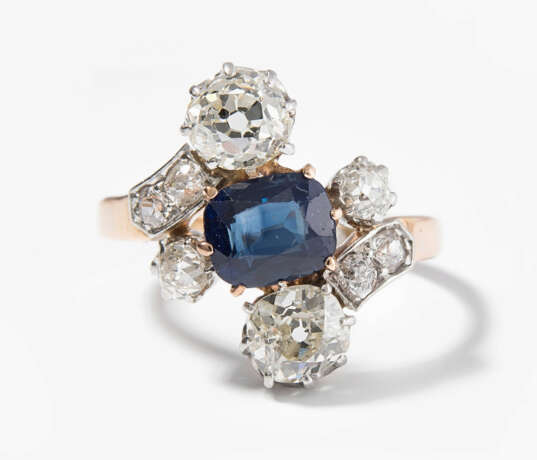 Saphir-Diamant-Ring - фото 1