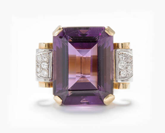 Amethyst-Brillant-Ring - Foto 1