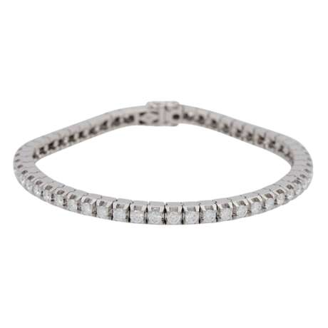 Tennisarmband mit 54 Brillanten zus. ca. 3,5 ct, - фото 1