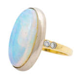 Ring mit Opal und 4 Diamanten von zus. ca. 0,24 ct, - фото 5