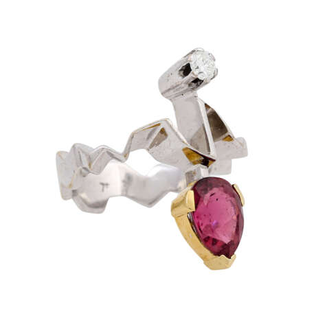 Ring mit Rubelit (Turmalin) von ca. 2 ct - photo 1