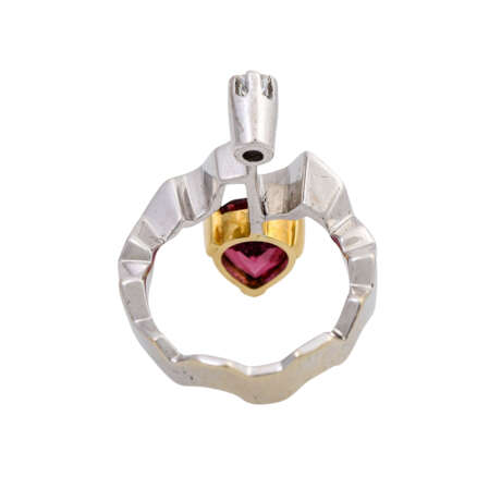 Ring mit Rubelit (Turmalin) von ca. 2 ct - Foto 4