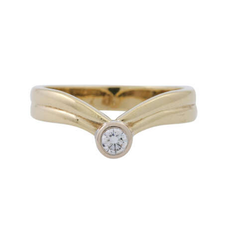 Ring mit Brillant ca. 0,18 ct, - фото 2