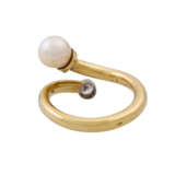 Ring mit Zuchtperle und Brillant - photo 4