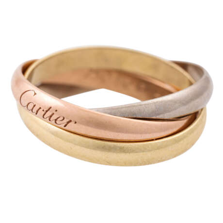 CARTIER Ring "Trinity", GG/ WG/ RG 18K, - фото 5