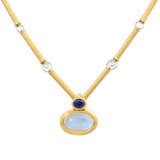 Collier mit Mondstein, Saphir und Brillanten - photo 2