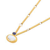 Collier mit Mondstein, Saphir und Brillanten - photo 4