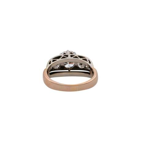 Ring mittig mit Altschliffdiam. ca. 2,3 ct, - фото 4