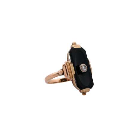 Ring mit Onyx und Diamant - Foto 1