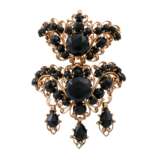 ULMER SCHMUCK Anhänger/ Brosche mit facettiertem Onyx. - photo 1