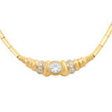 Collier mit Brillant von ca. 0,7 ct, - Foto 2