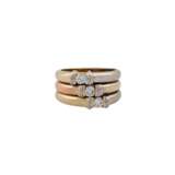 Ring mit 3 Brillanten von zus. ca. 0,5 ct, - photo 2