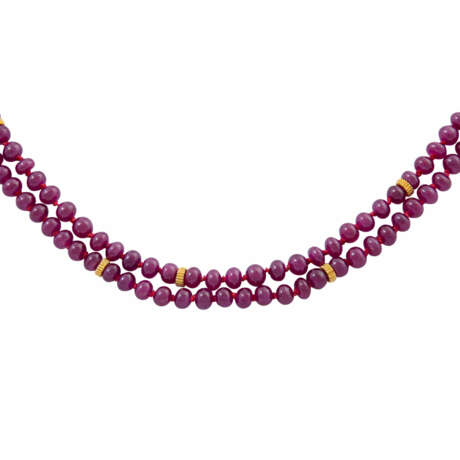 Rubinkette aus Linsen in leichtem Größenverlauf - photo 2