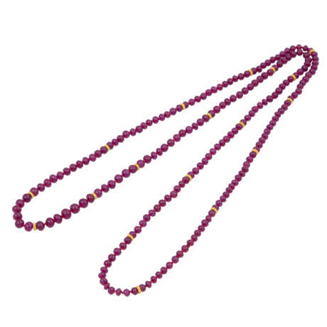 Rubinkette aus Linsen in leichtem Größenverlauf - photo 3