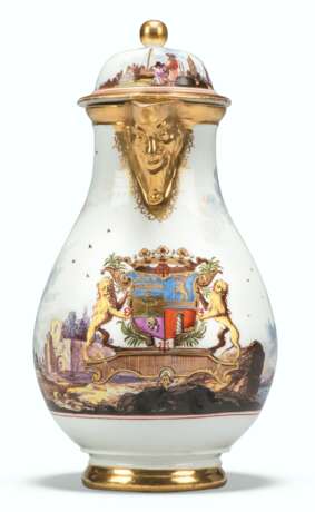 A MEISSEN PORCELAIN ARMORIAL COFFEE-POT AND COVER FROM THE CAMPOFLORIDO SERVICE - фото 1