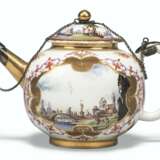 A GILT-METAL-MOUNTED MEISSEN PORCELAIN TEAPOT AND COVER - photo 1