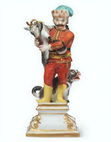 A MEISSEN PORCELAIN FIGURE OF THE `KAMMERHUSAR` SCHINDLER - photo 1