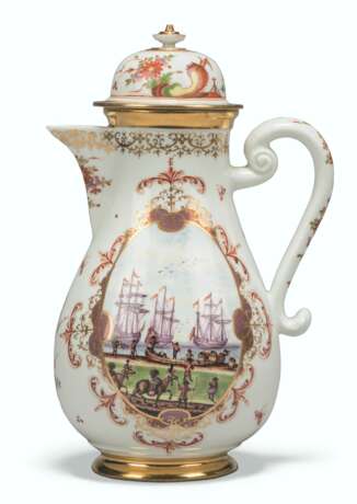 A MEISSEN PORCELAIN BALUSTER COFFEE-POT AND COVER - photo 1