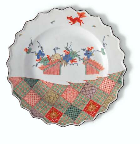 A MEISSEN PORCELAIN KAKIEMON SHAPED CIRCULAR PLATE - фото 1