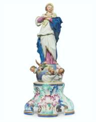 A NAPLES (REAL FABBRICA FERDINANDEA) PORCELAIN FIGURE OF L’IMMACOLATA CONCEZIONE