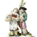 A H&#214;CHST PORCELAIN GROUP OF PEASANT LOVERS - photo 1