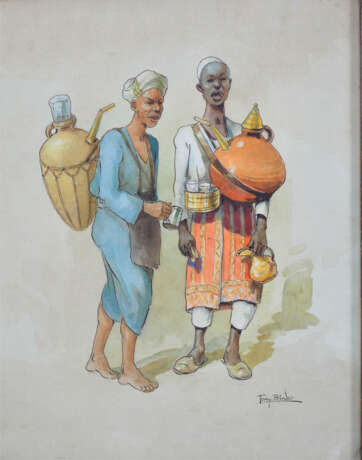 Tony Binder (1868, Wien - 1944, Nördlingen) - Afrikanische Teeverkäufer - Foto 1