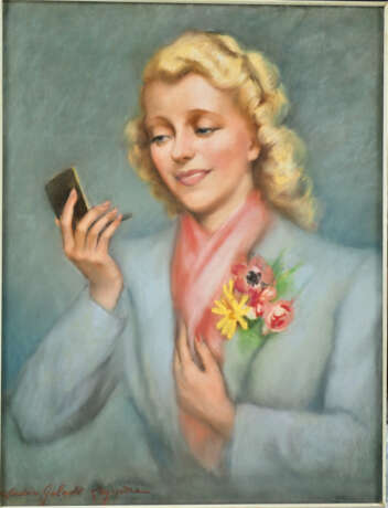 Louise Galand-Legendre (1876-1955) - Damenporträt Pastell - фото 1